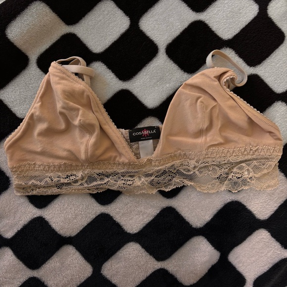 Tan Lace Bralette with Adjustable Straps - Picture 1 of 3